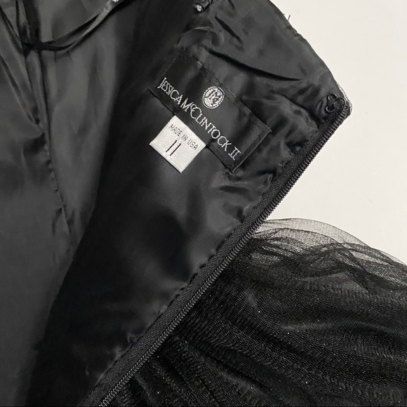 Jessica McKlintock Dress Black Cocktail Glitter 11 - Picture 4 of 7